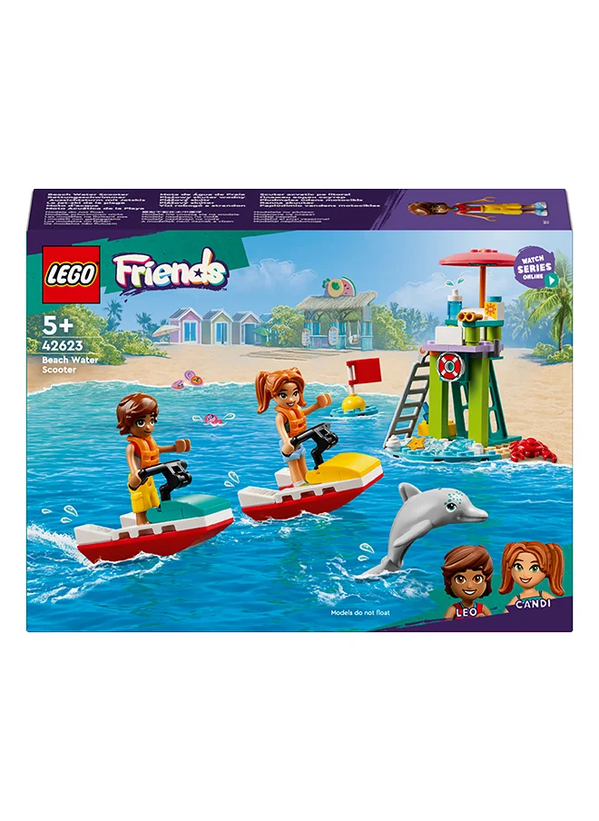 LEGO LEGO Friends Beach Water Scooter, Lifeguard Toy Building Set for 5 Plus Year Old Girls, Boys & Kids, with 2 Minidolls and a Dolphin Figure for Imaginative Play, Ramadan Gift  42623