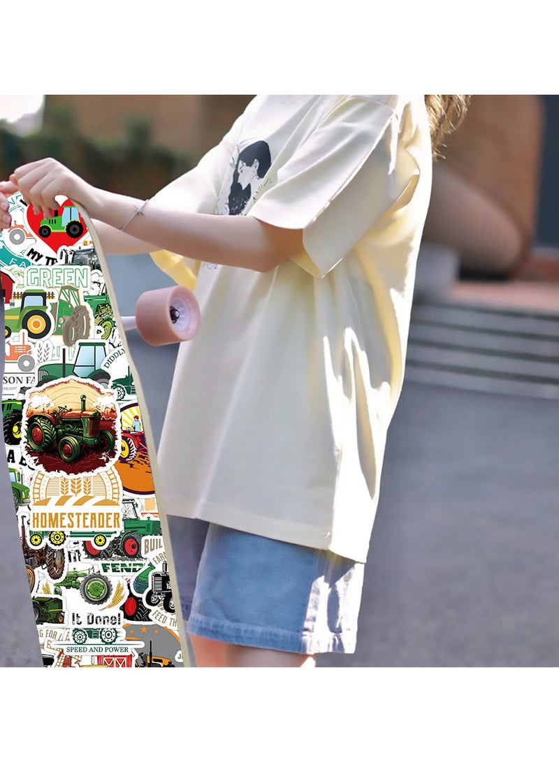 قوس قزح أورينبو 50 قطعة من ملصقات الجرارات للسيارات لأجهزة الكمبيوتر المحمولة ووسائل النقل الرائعة وملصقات الفينيل المقاومة للماء للمراهقين والبالغين وزجاجات المياه ودفتر القصاصات والدراجات النارية وخوذة التزلج - Image 5