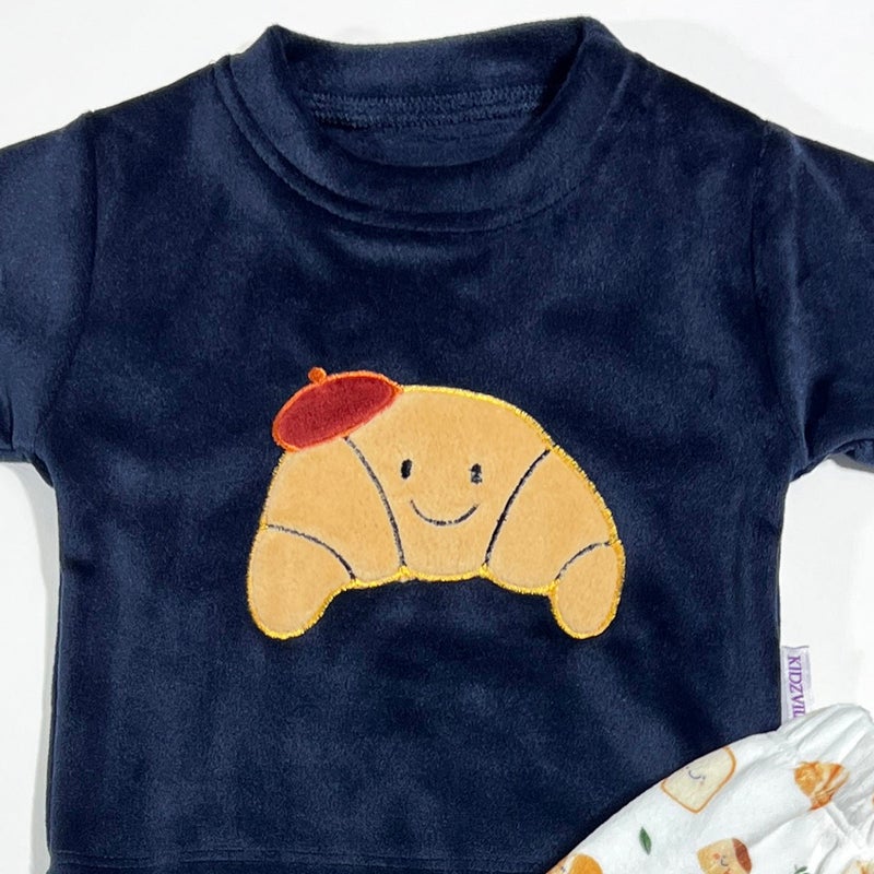 Kidzvilla Newborn Velvet Pajama Set 9790 - Image 3