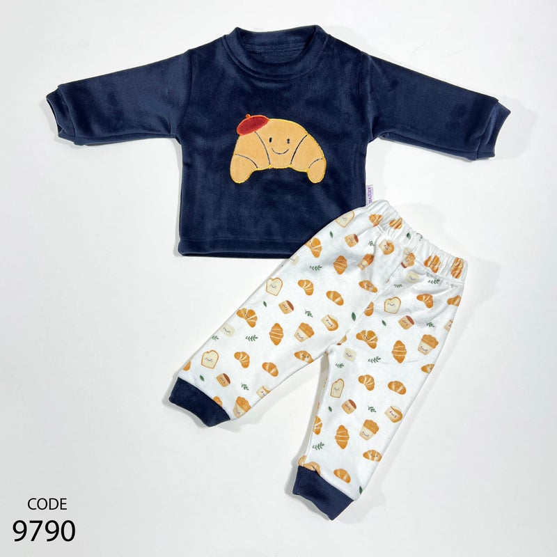 Kidzvilla Newborn Velvet Pajama Set 9790 - Image 1