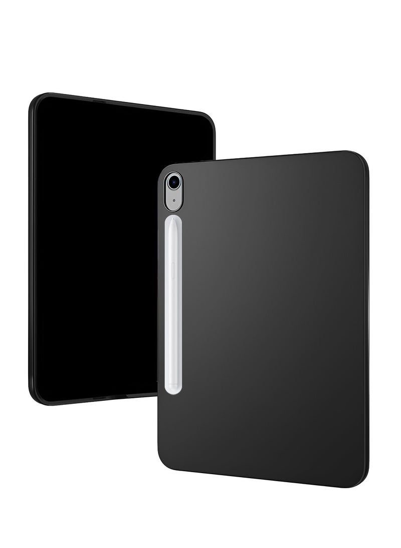 دبليو تيك سامسونج جالاكسي تاب S10 FE 2025 (10.9 بوصة) غطاء جراب سيليكون سائل ناعم ممتاز (MCRPSN) - أسود - Image 2