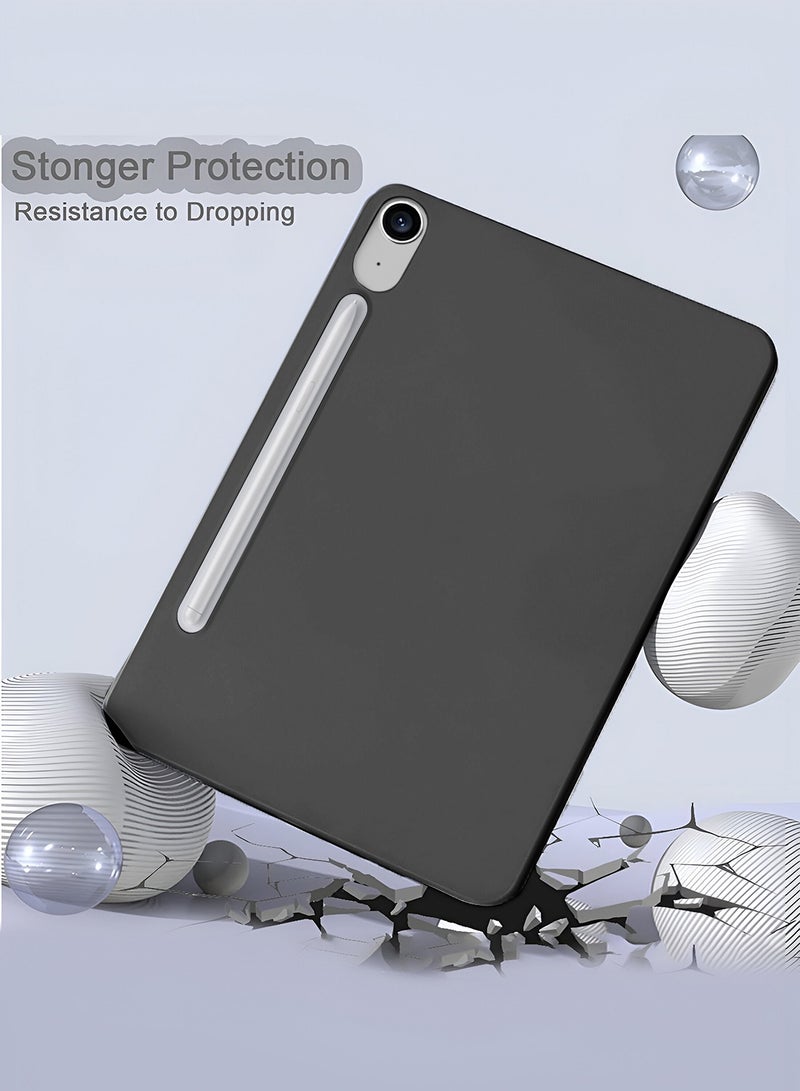 دبليو تيك سامسونج جالاكسي تاب S10 FE 2025 (10.9 بوصة) غطاء جراب سيليكون سائل ناعم ممتاز (MCRPSN) - أسود - Image 4