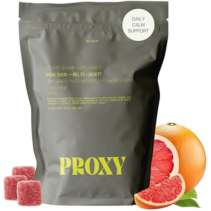 PROXY جواهر غابا و L-ثيانين | دعم طبيعي للتوتر والنوم | نباتي وخالي من الغلوتين | جريب فروت | 30 حبة - Image 1