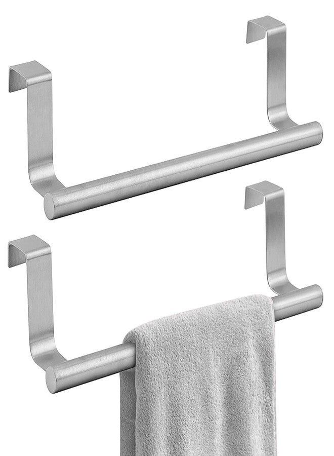Herxsin Kitchen Towel Holder, 2 Pack Over The Cabinet Door Towel Bar, Stainless Steel Kitchen Towels Rack Scratchproof, Space-Saving Towels Hanger(Color:Silver) - Image 1