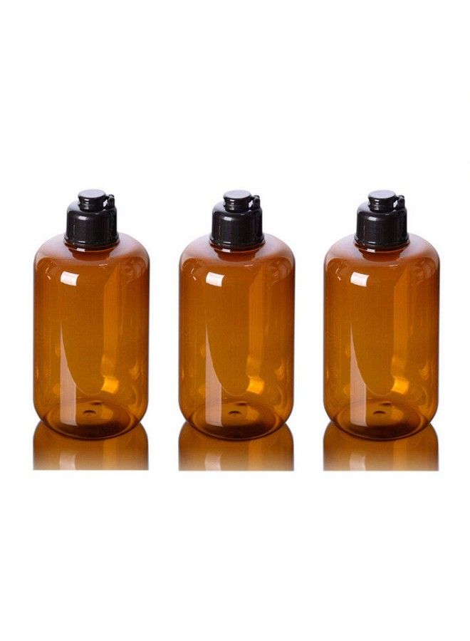 ericotry 300Ml/10Oz Empty Refill Plastic Squeeze Bottles Cosmetic Container With Black Flip Cap Makeup Essential Oil Water Shampoo Shower Gel Liquid Storage Jar Pot Holder Diy Beauty Tool Pack Of 3 - Image 2