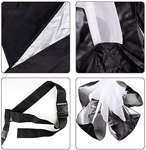 KEYPOWER Running Speed Training 56" Parachute with Adjustable Strap Speed Chute Resistance Running Parachute for Adults - Image 4