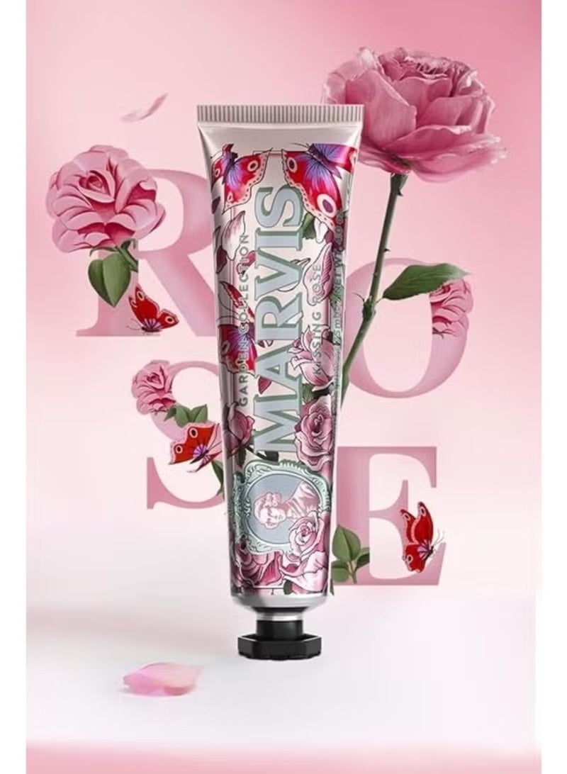 Marvis Garden Collection Kissing Rose Limited Edition Toothpaste, 75 ml, Sensational Flavored Toothpaste for a Long-Lasting Freshness - Image 4