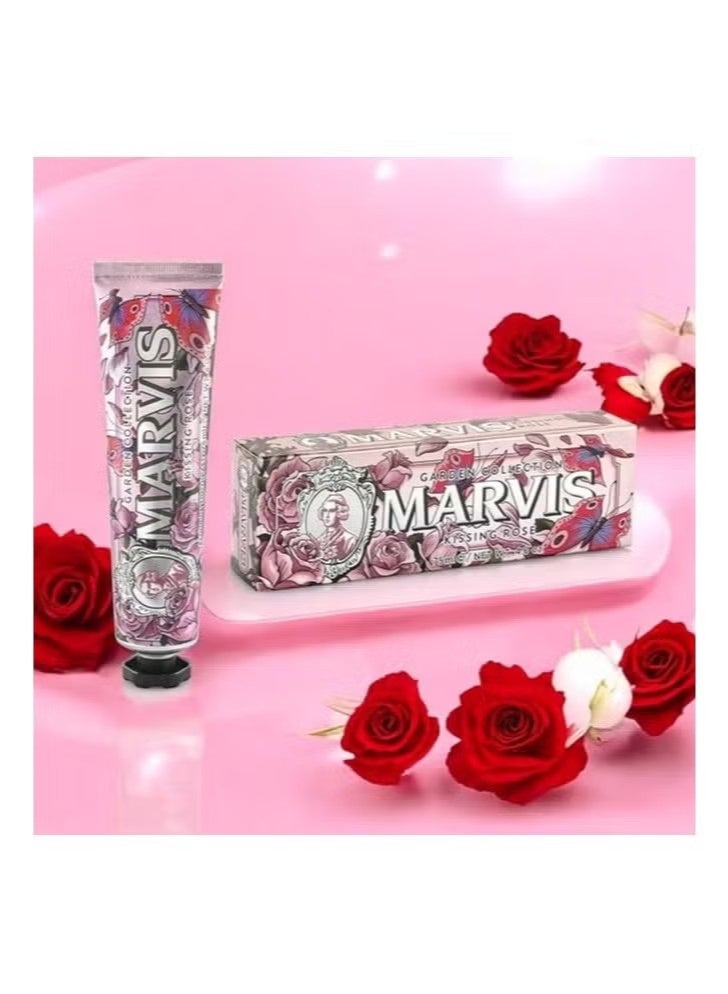 Marvis Garden Collection Kissing Rose Limited Edition Toothpaste, 75 ml, Sensational Flavored Toothpaste for a Long-Lasting Freshness - Image 2
