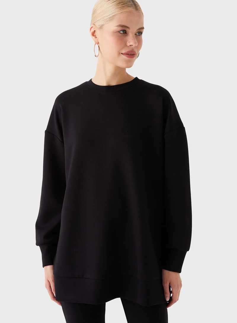 LC WAIKIKI Crew Neck Oversized Tunic