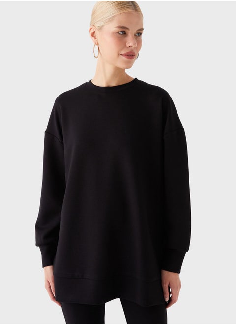 Crew Neck Oversized Tunic