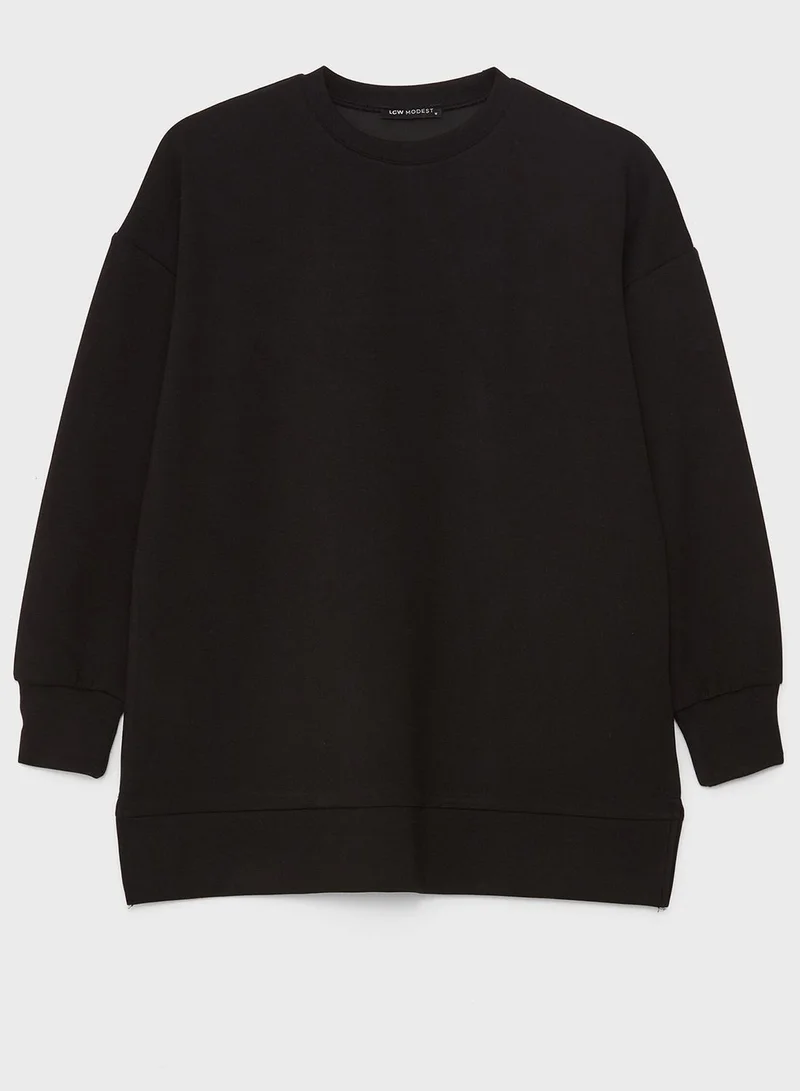 LC WAIKIKI Crew Neck Oversized Tunic