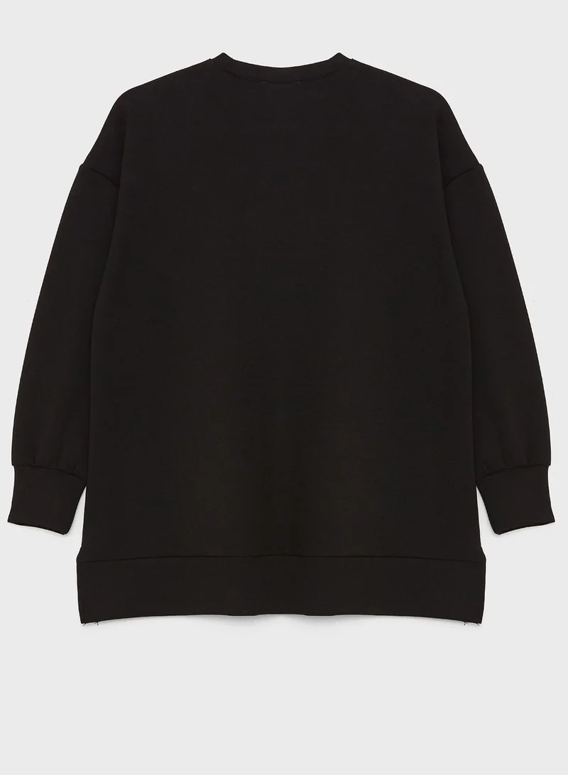 LC WAIKIKI Crew Neck Oversized Tunic