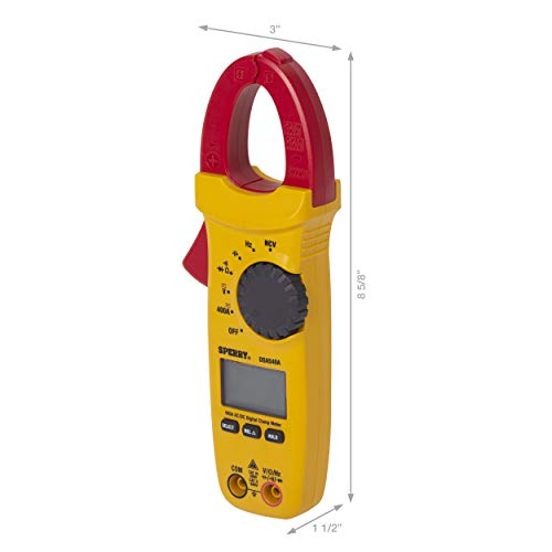 Sperry Instruments DSA540A 6 Function Digital Snap-Around Clamp Meter, Clamp-On AC / DC Voltage, 400 AMP Meter, AC / DC Current Reading, Reads Panel & Outlet Voltage, Includes Carrying Case, Black & Yellow - Image 4