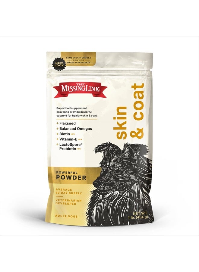 The Missing Link Original All Natural Superfood Dog Supplement- Balanced Omega 3 & 6 to support Healthy Skin & Coat – Skin & Coat Formula – 1 lb. - Image 1