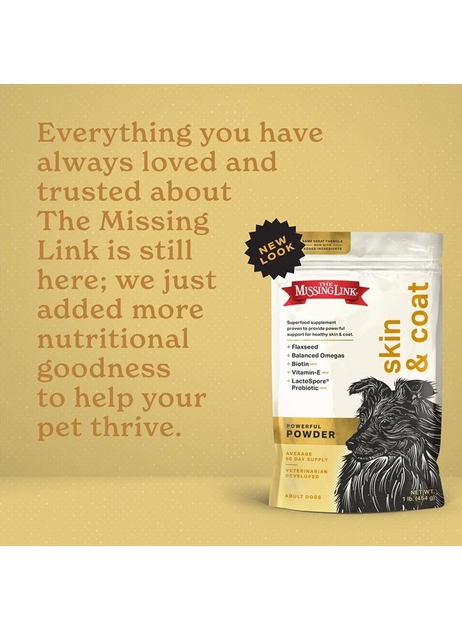 The Missing Link Original All Natural Superfood Dog Supplement- Balanced Omega 3 & 6 to support Healthy Skin & Coat – Skin & Coat Formula – 1 lb. - Image 5
