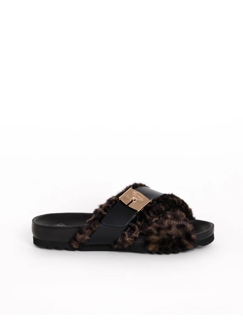 شول SLIPPER BROWN AMBER PRINTED