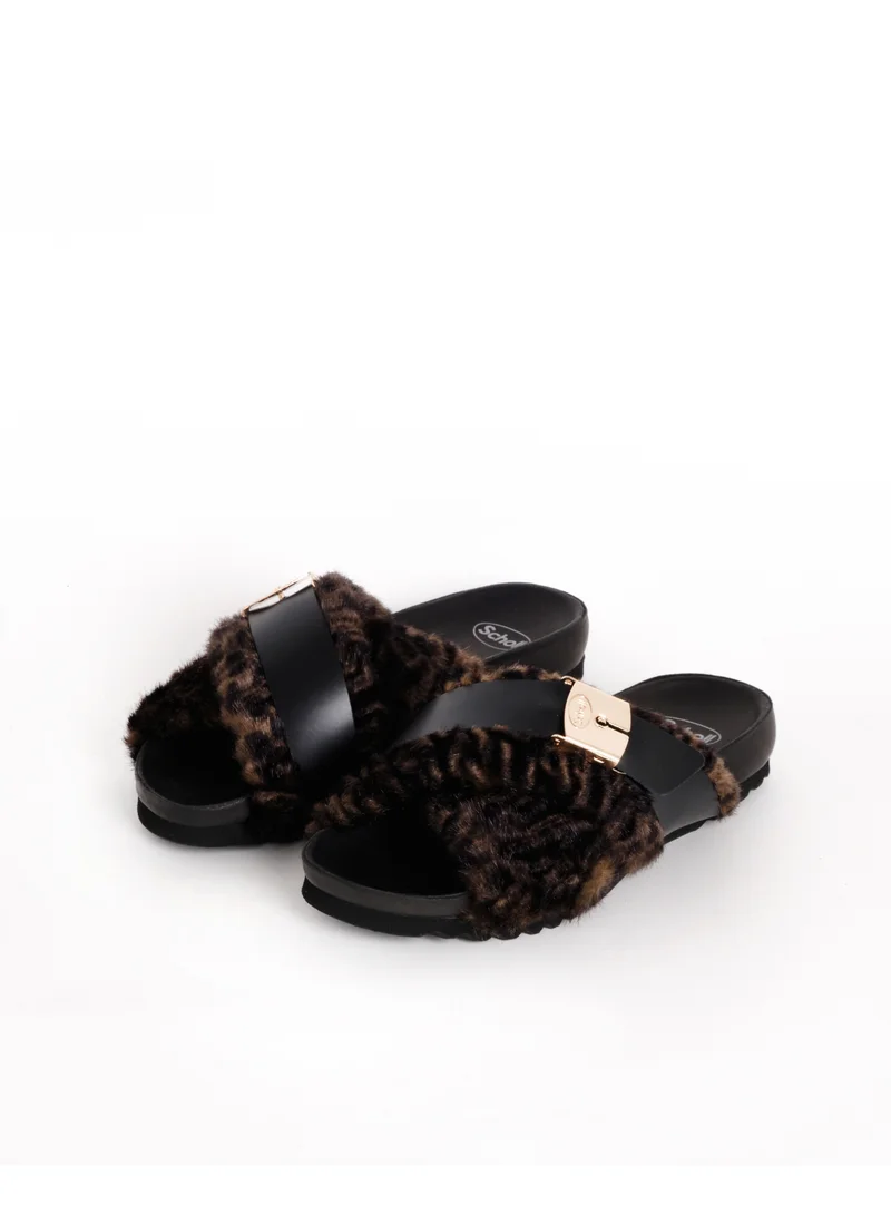 Scholl SLIPPER BROWN AMBER PRINTED