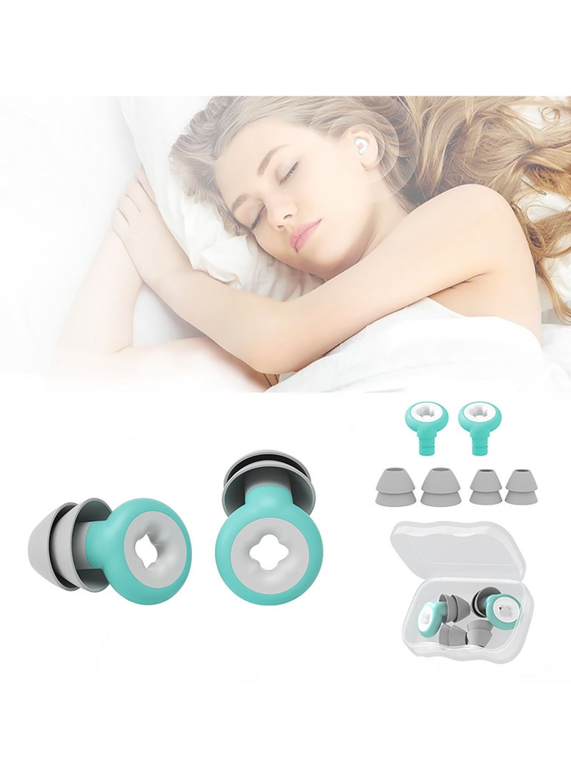 ToolHouse Silicone Noise Cancelling Earplugs with Replaceable Ear Plugs, Swimming Earplugs, Reusable Sleeping Earplugs for Sleeping, Working, Studying, Travelling and Swimming  - Image 1