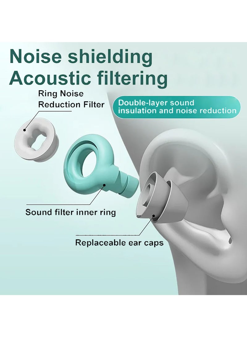 ToolHouse Silicone Noise Cancelling Earplugs with Replaceable Ear Plugs, Swimming Earplugs, Reusable Sleeping Earplugs for Sleeping, Working, Studying, Travelling and Swimming  - Image 2