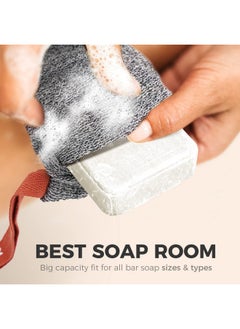 zomchi ZOMCHI 2 Pieces Soap Bags, Soap Savers for Bar Soap for Deep Exfoliating,Soap Sock for Use in Shower  - Image 5