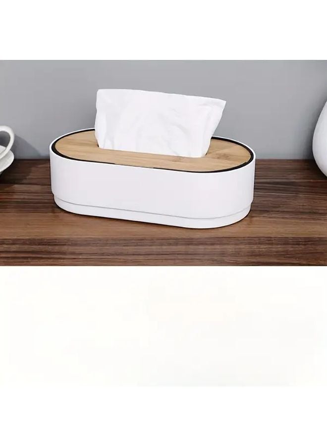 2025 New Black Wooden Tissue Box Holder Rectangular Napkin Dispenser For Bathroom Home Decor - Image 3