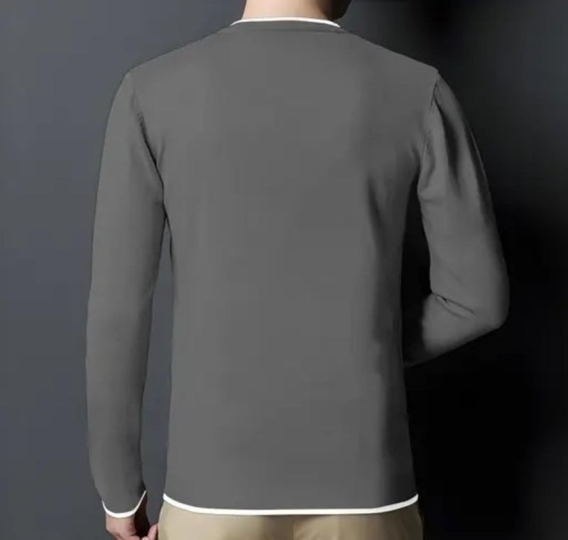 FASHA Men Full Sleeve Cotton T Shirt | 100% Pure Cotton Solid Round Neck Tee| Regular Fit Comfortable Soft Fabric T Shirt |Casual Wear, Office Wear, Gym Wear, Travel & College Outfit-PACK OF 1 - Image 2