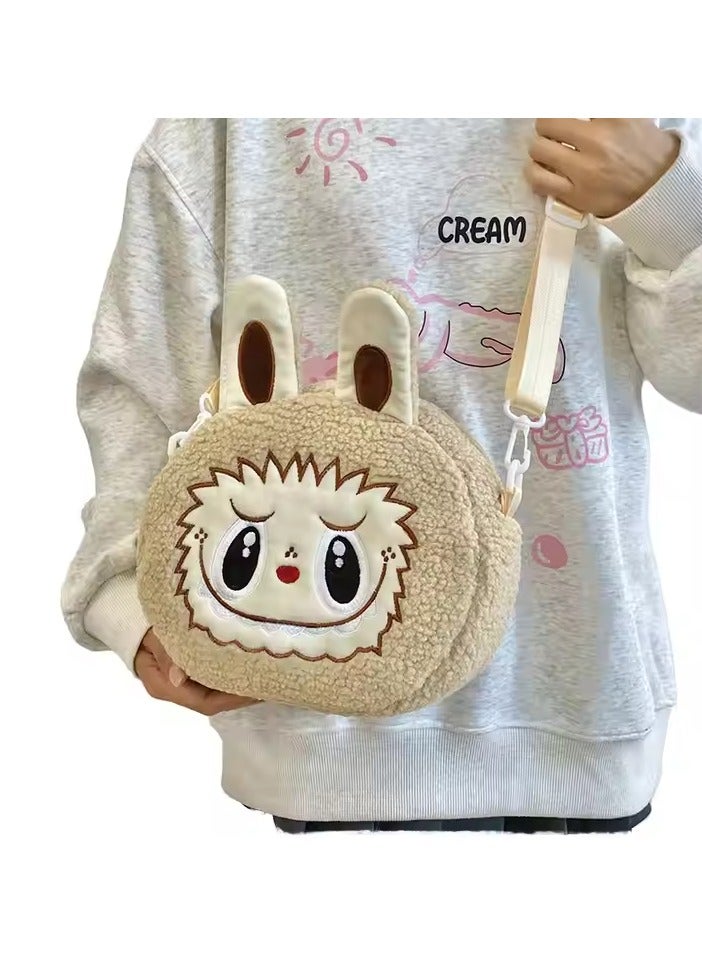 Generic Kawaii Labubu Plush Crossbody Bag – Cute Anime Monster Shoulder Bag for Kids, Large Capacity Cartoon Character Purse, Soft Plush Travel Bag for Boys & Girls, Adjustable Strap, Perfect Gift for Toddlers  - Image 3
