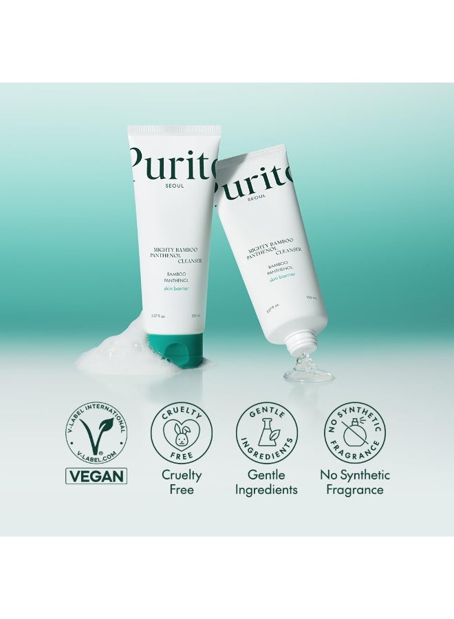 PURITO Mighty Bamboo Panthenol Cleanser, Gentle Face Wash for Moisturizing, Makeup Remover, for Sensitive Skin, Vegan & Cruelty-Free Face Cleanser 150ml - Image 2