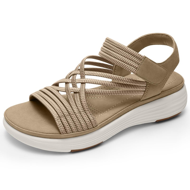 Vilanva Women's Comfortable Walking Sandals (Dark Khaki Size 8) - Image 1