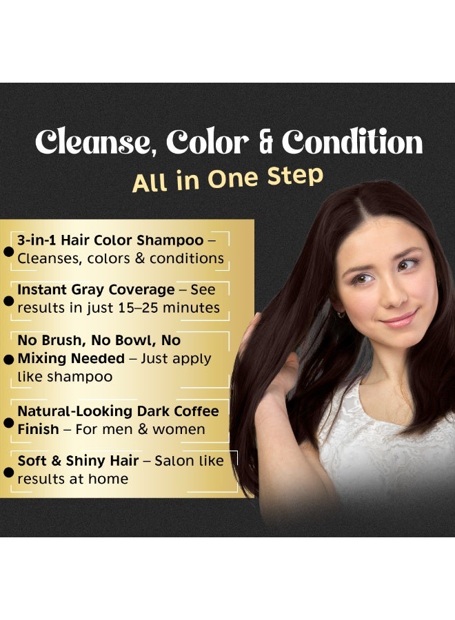 Herbishh Combo Pack - 2Pcs Dark Coffee Hair Color Shampoo 500ml + 1Pc Argan Intense Hair Mask 150ml - Image 2