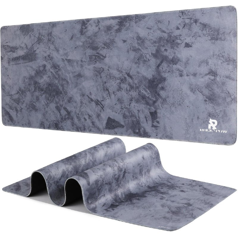 Rock Pow Large Mouse Pad Extended Gaming Mouse Pad Non-Slip Rubber Base Mouse pad Office Desk Mat Desk Pad Smooth Cloth Surface Keyboard Mouse Pads for Computers (800 * 300 * 3mm) - Image 1