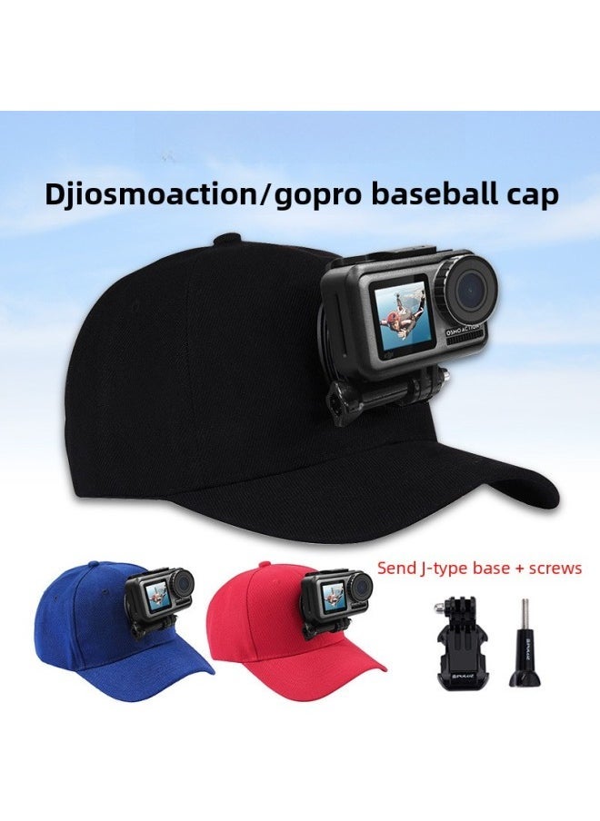 Generic Puluz Accessories For Dji Osmo Action Gopro Includes Dji Hat J-seat Digital Camera Sports Camera Accessories-Color:Dark Blue  - Image 1