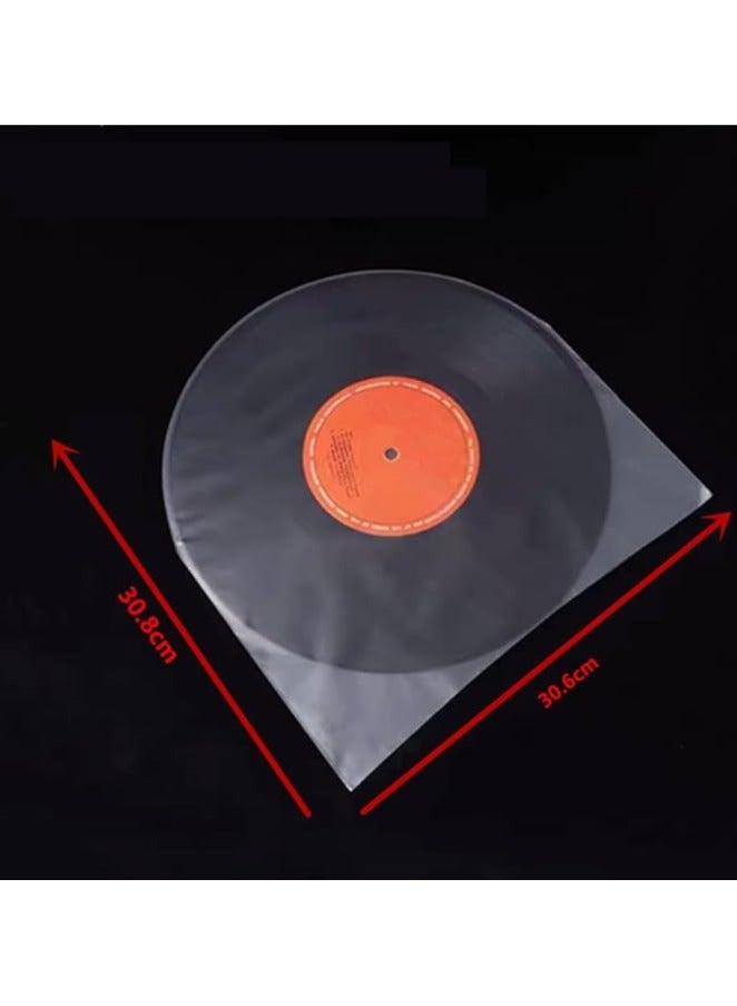 erorex 100 Sheets of Vinyl Record Inner Sleeves, Anti-Static Vinyl Record Cover, Round Bottom Protective Sleeves Covers for Albums - Image 4