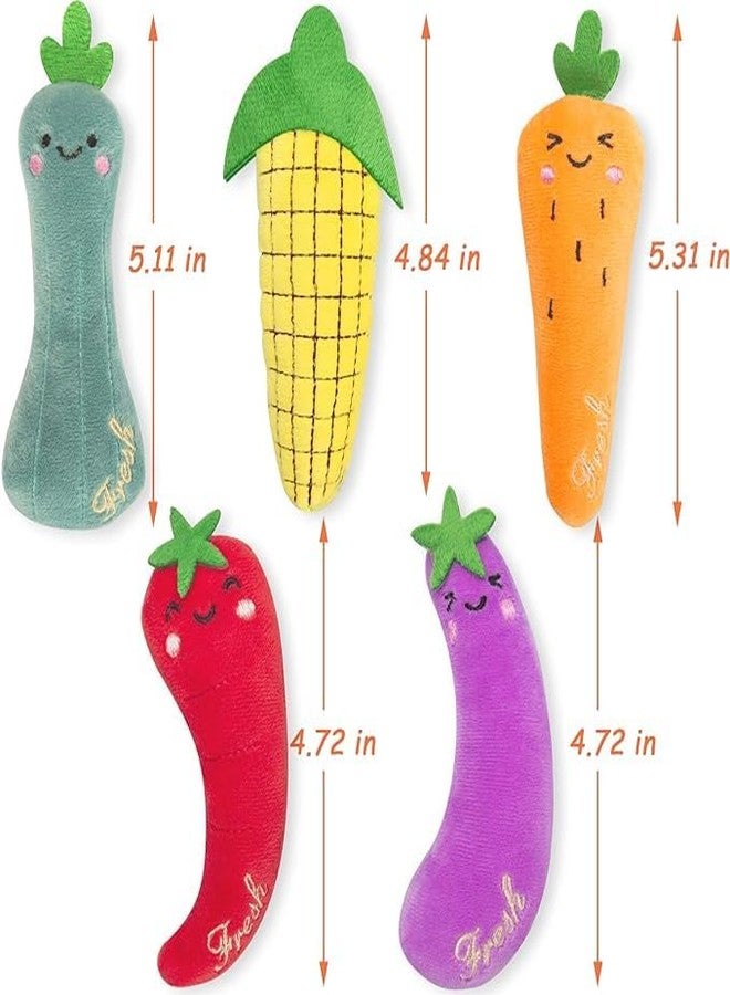 PETANGEL 5Pcs Bite Resistant Catnip Toys, Farm Theme Catnip Toys Filled Cat Teething Chew Toy, Interactive Kitten Exercise Kicker Toys for Indoor Cats, Cat Pillow Toys - Image 3