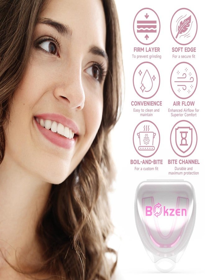 Bokzen Mouth Guard for Women 4 Pack Medium Size - Pink - Image 3
