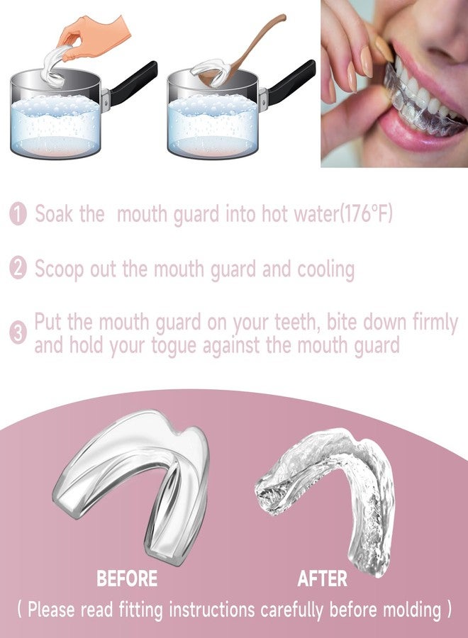 Bokzen Mouth Guard for Women 4 Pack Medium Size - Pink - Image 5