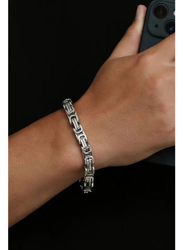 Takı Dükkanı 6mm King Model Men's Steel Bracelet Gift for Men scb29  - Image 3