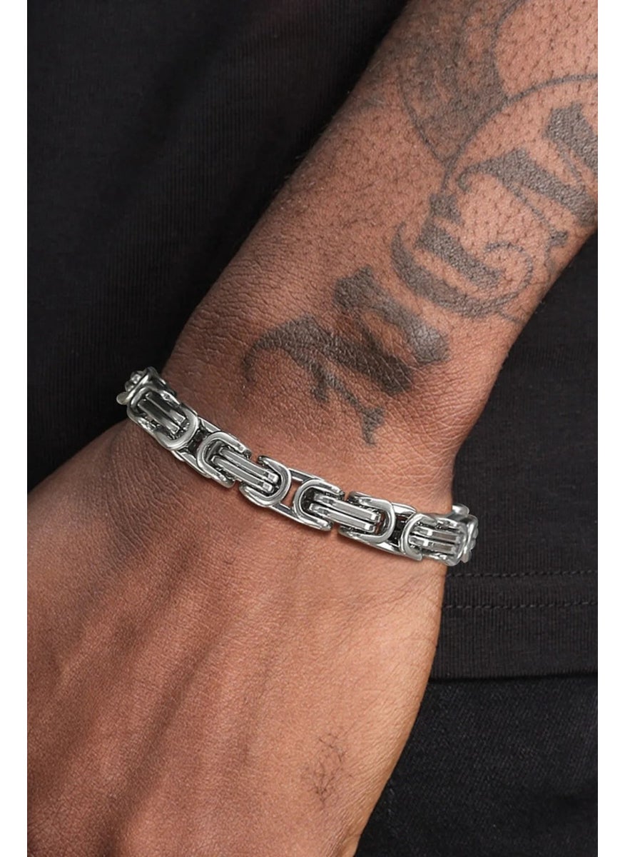 Takı Dükkanı 6mm King Model Men's Steel Bracelet Gift for Men scb29  - Image 2