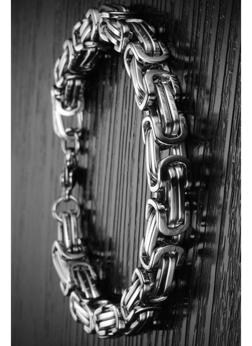 Takı Dükkanı 6mm King Model Men's Steel Bracelet Gift for Men scb29  - Image 5