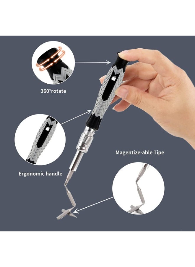 Arabest Precision Screwdriver Set, 126 in 1 Portable Screwdriver DIY Repair Tool Kit, Professional Magnetic Repair Tool Kit for Computer, Laptop, Xbox, Macbook, Game Console, Men Tools Gift (126 in 1) - Image 4