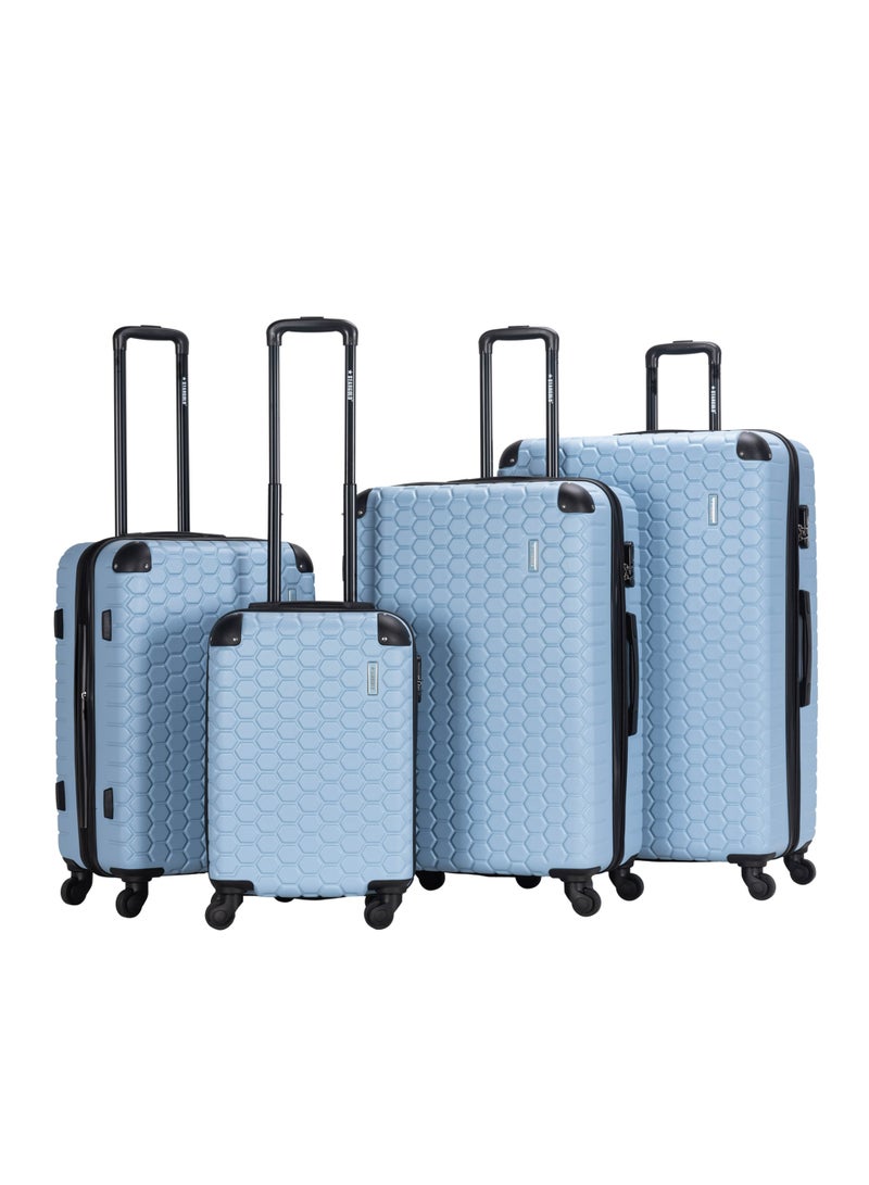 ستارجولد 4 عبوات من عربة أمتعة مقفلة ذات رقم دوار للجانب الصلب - Image 1