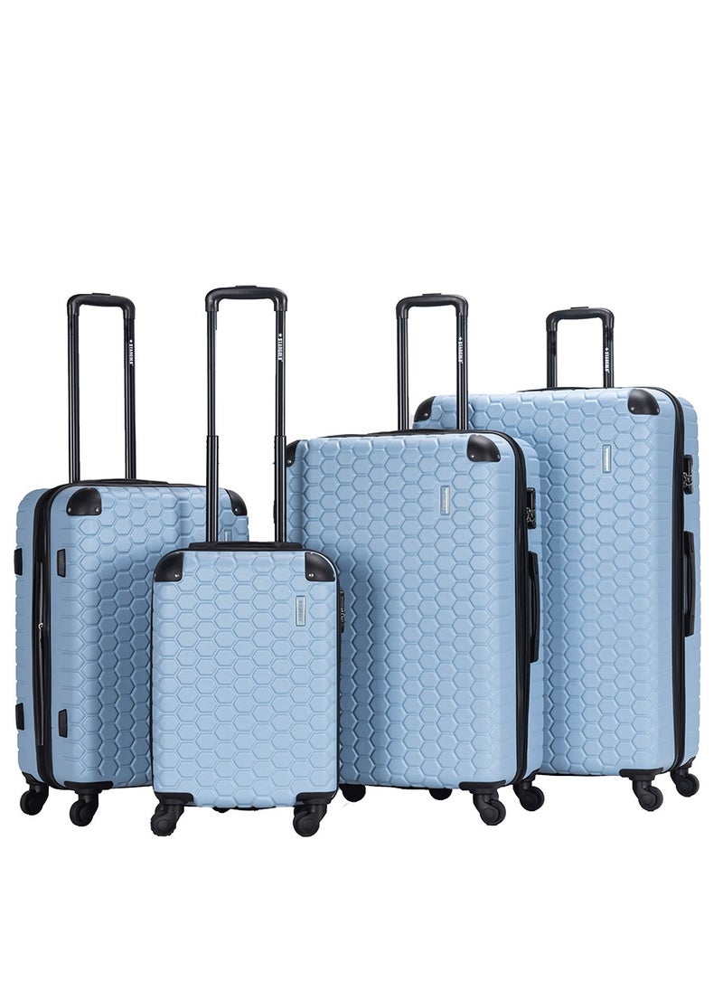 Stargold 4 Pack Of Hardside Spinner Number Locked Luggage Trolley  - Image 1