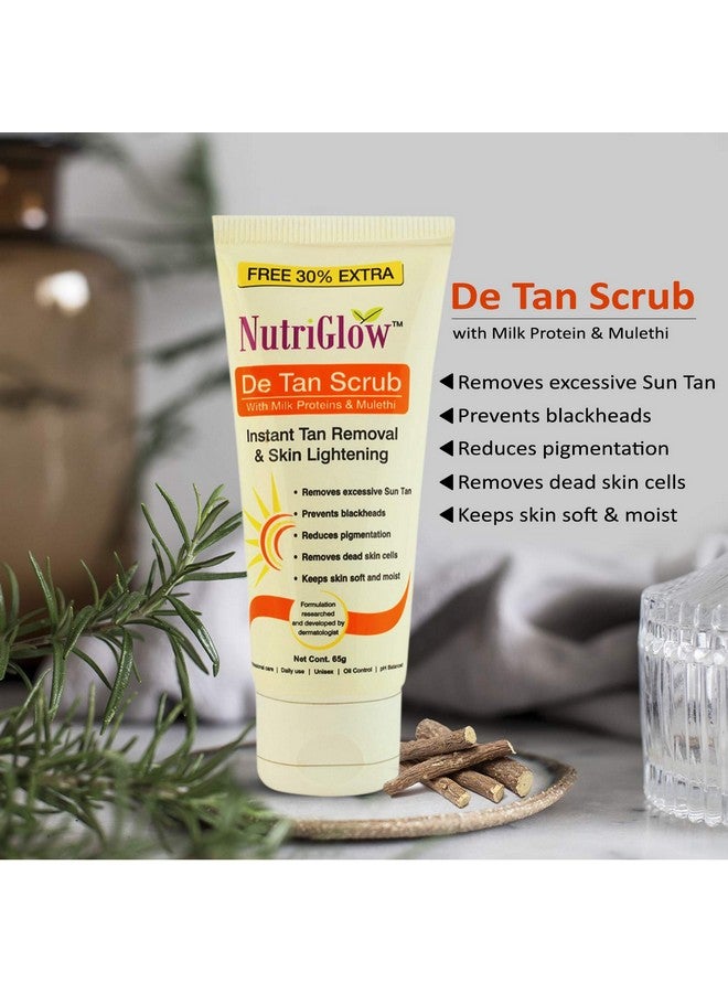 NutriGlow Wine Facial Kit (250gm + 10ml) De tan Scrub (65ml) Aloe Vera Massage Gel (100gm) & Fresh Rose Toner (120 ml) For Remove Blackheads, Remove Sun Tan, Dark Spot, Pack of 4 - Image 4