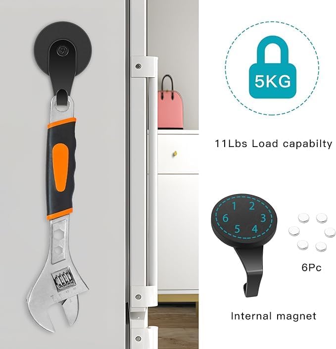 MrAthlet Magnetic Wreath Hanger,Heavy Duty Magnet Hook Holds up to 11lbs for Metal Doors/Surfaces for Metal Front Door and Christmas Decorations - Image 4