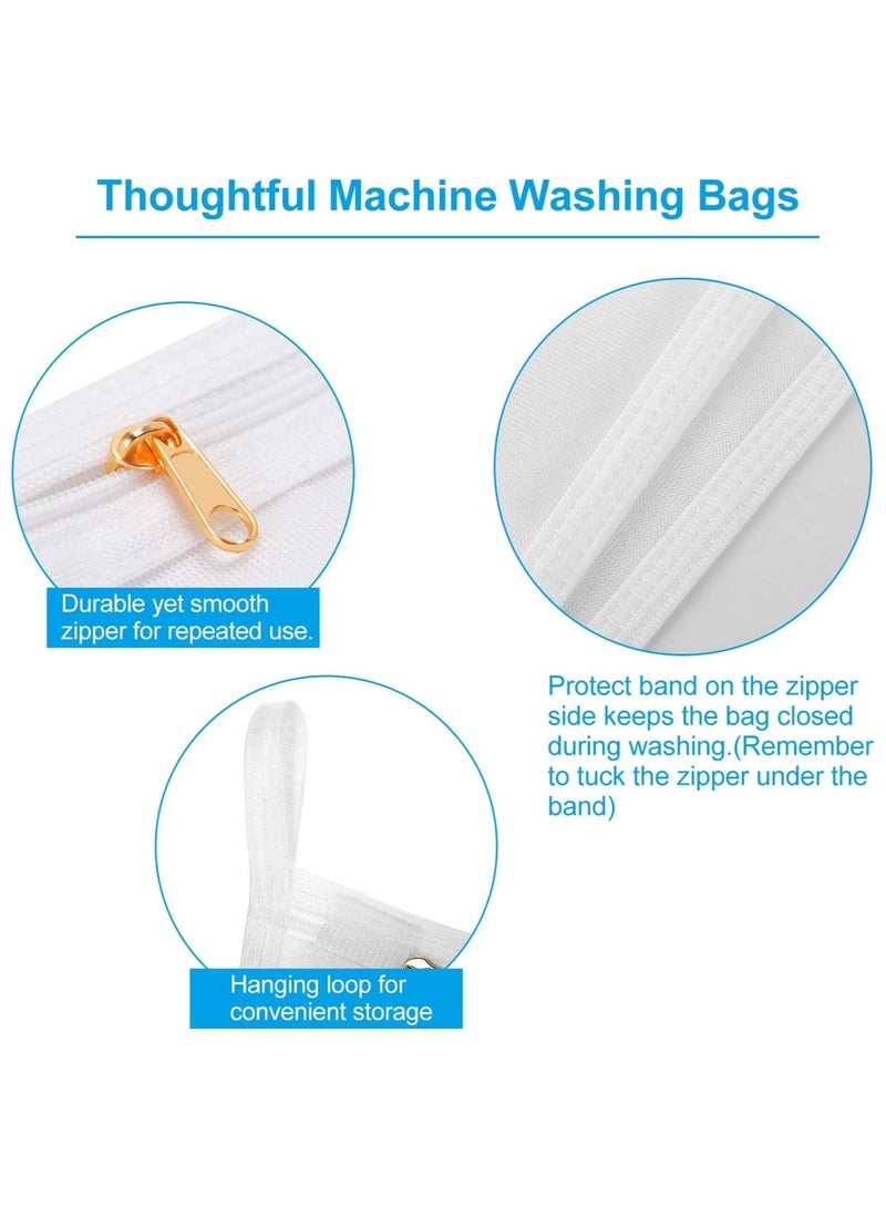 Y&D 3 Pcs Delicates Laundry Bags Fine Mesh Wash Bag Travel Storage Organize Clothing Washing for Lingerie Underwear Bra Silk Socks with Hanging Loop  - Image 4