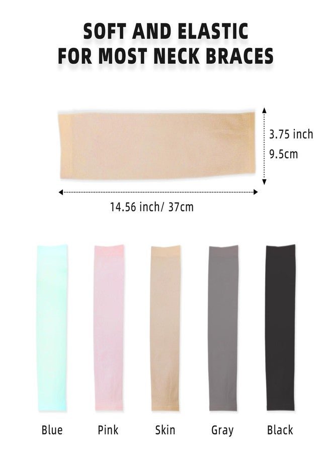 4 Piece Cervical Support Sleeve, Breathable Dustproof Cervical Support Sleeve, Elastic Soft Neck Brace Covers - For Men and Women, Suitable for Sleep Work Daily Use (Skin) - Image 4