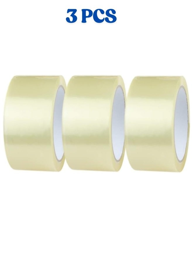 Generic 3 Pcs Clear Packing Tape, 70 yards Strong Heavy Duty Packaging Tape for Sealing Parcel Boxes, Moving Boxes Houses, Large Postal Bags, Office Supplies 【3 Rolls】 ((70 Yards))  - Image 1