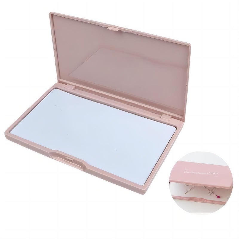 MovFlax Magnetic Needle Case Needle Holder, Portable Embroidery Pin Storage Box, Magnetic Sewing Needle Minder, Cross Stitch Knitting Pin Organizer Container Tool (Pink) ï»¿ - Image 1