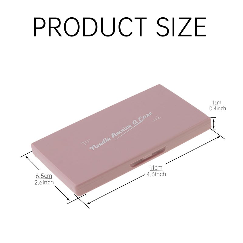 MovFlax Magnetic Needle Case Needle Holder, Portable Embroidery Pin Storage Box, Magnetic Sewing Needle Minder, Cross Stitch Knitting Pin Organizer Container Tool (Pink) ï»¿ - Image 2