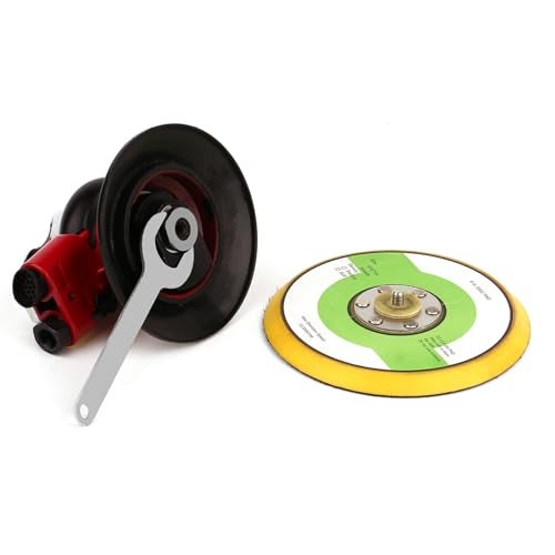Gedu Professional Air Random Orbital Palm Sander, Dual Action Pneumatic Sander, Low Vibration, Heavy Duty … (6 inch) - Image 5